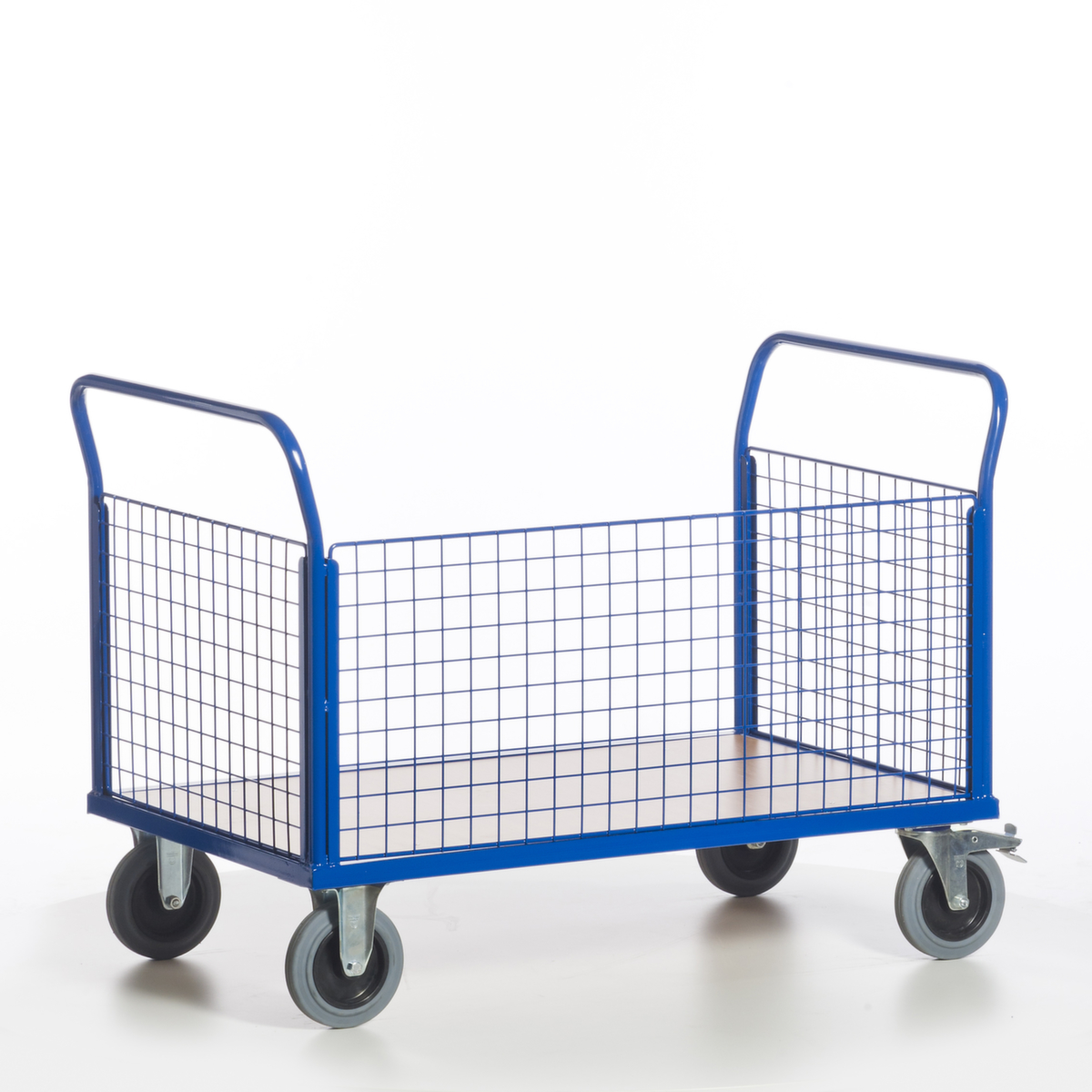 Rollcart Wagon à trois parois en grille, force 500 kg, plateau longueur x largeur 1200 x 780 mm  ZOOM