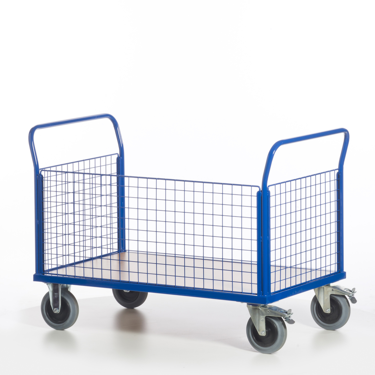 Rollcart Wagon à trois parois en grille, force 500 kg, plateau longueur x largeur 1200 x 780 mm  ZOOM