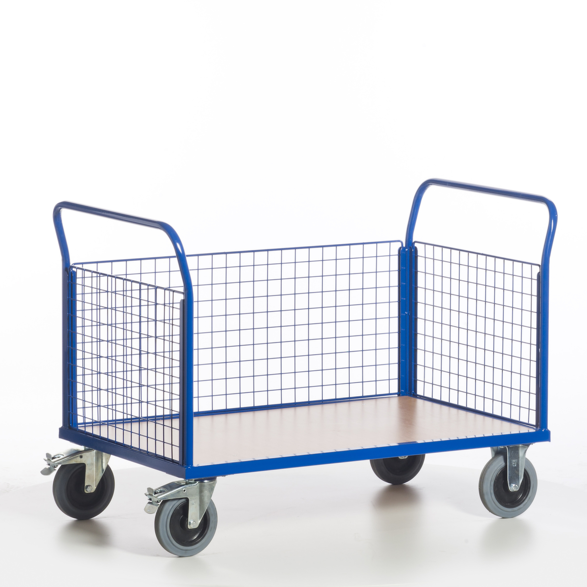 Rollcart Wagon à trois parois en grille, force 500 kg, plateau longueur x largeur 1200 x 780 mm  ZOOM