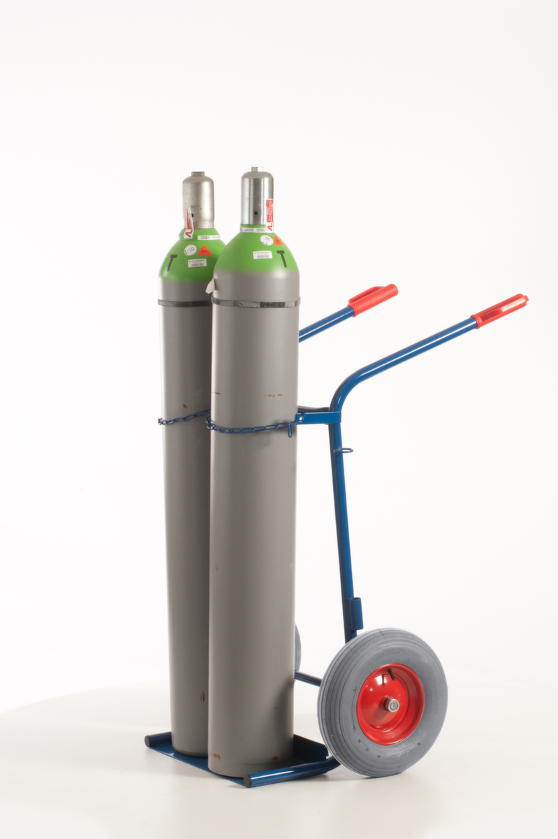 Rollcart Chariot à bouteilles, pour 2x40/50 l bouteille, bandage air  ZOOM