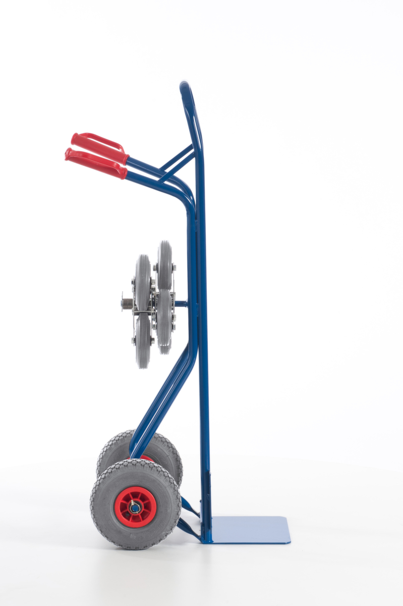 Rollcart Diable pour escaliers 3 étoiles, force 150 kg, largeur de pelle 300 mm, bandage air  ZOOM