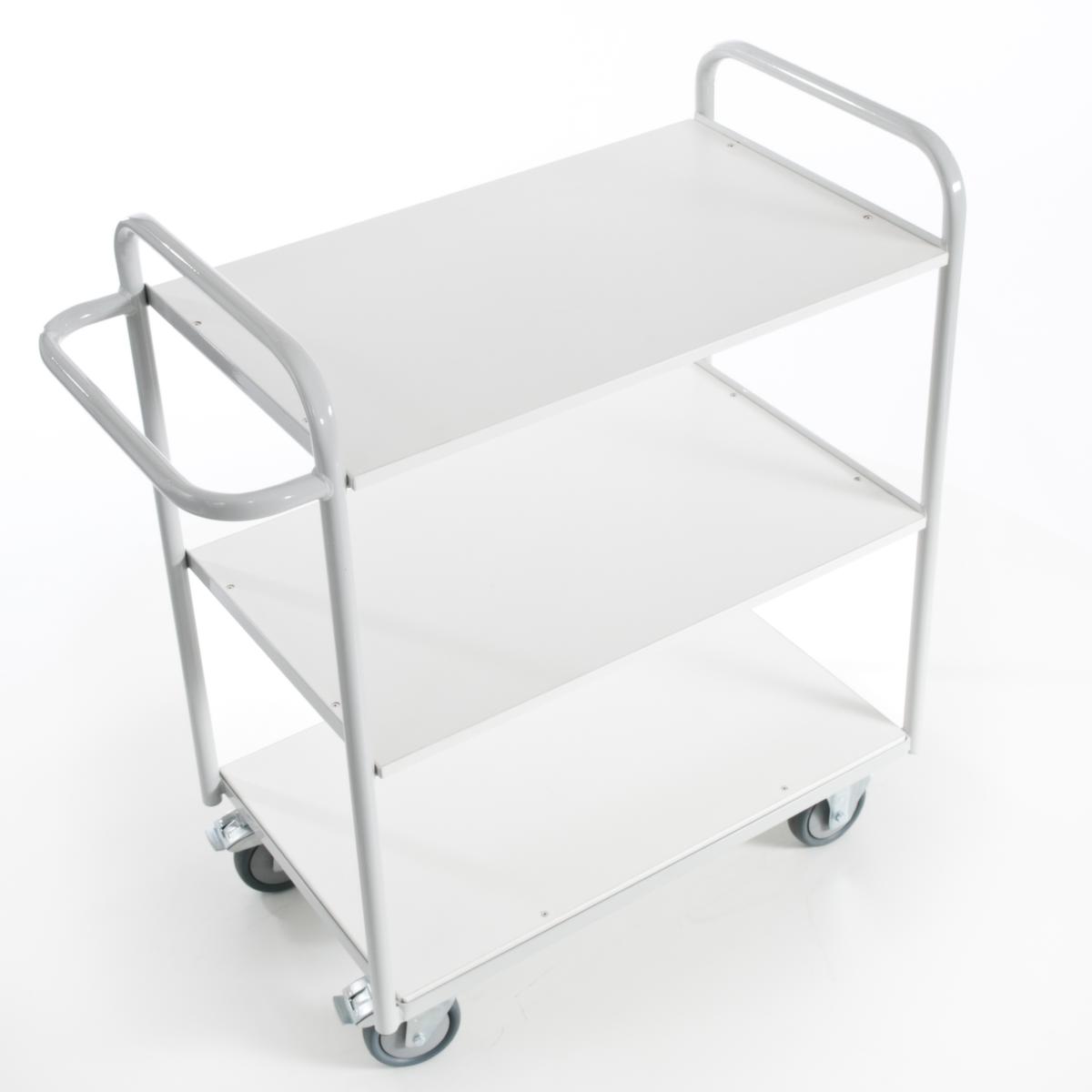 Rollcart Chariot de bureau, force 150 kg, 3 plateaux