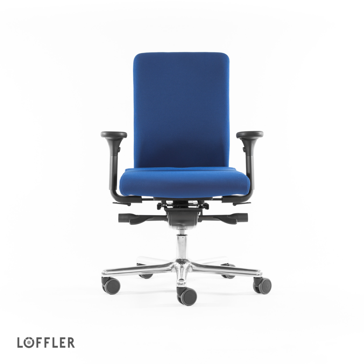 Löffler Siège de bureau pivotant avec assise viscoélastique, bleu  ZOOM