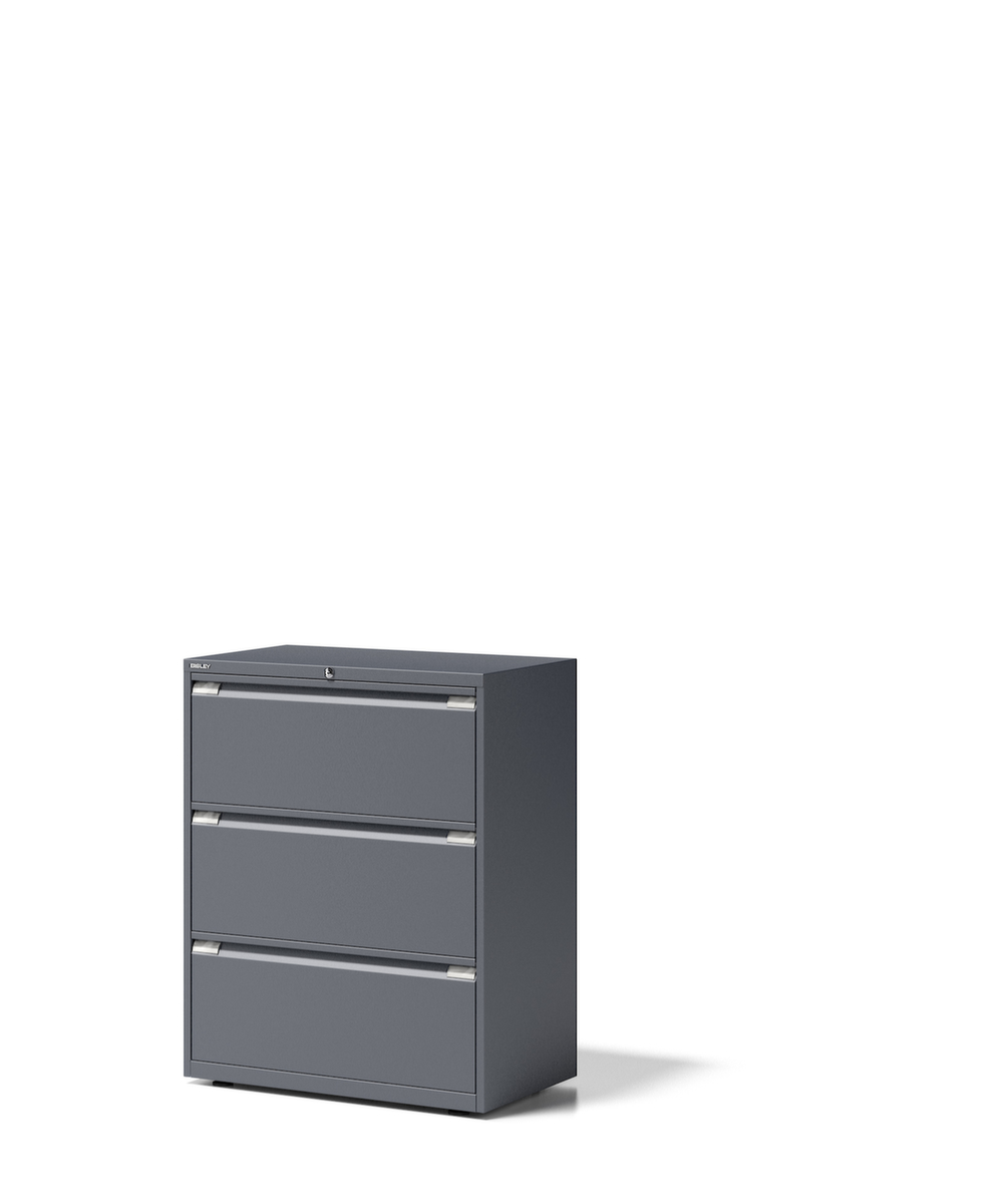 Bisley Armoire pour dossiers suspendus Essentials, 3 extensions, anthracite/anthracite  ZOOM