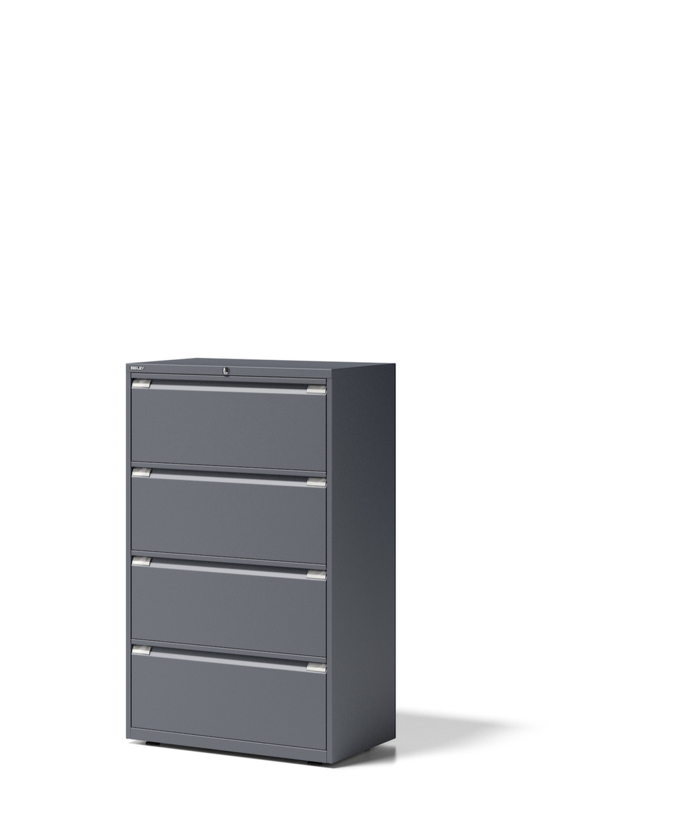 Bisley Armoire pour dossiers suspendus Essentials, 4 extensions, anthracite/anthracite  ZOOM