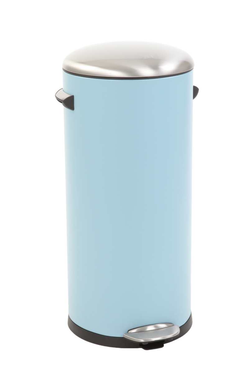 Poubelle à pédale EKO Belle Deluxe avec couvercle en acier inoxydable, 30 l, bleu clair  ZOOM