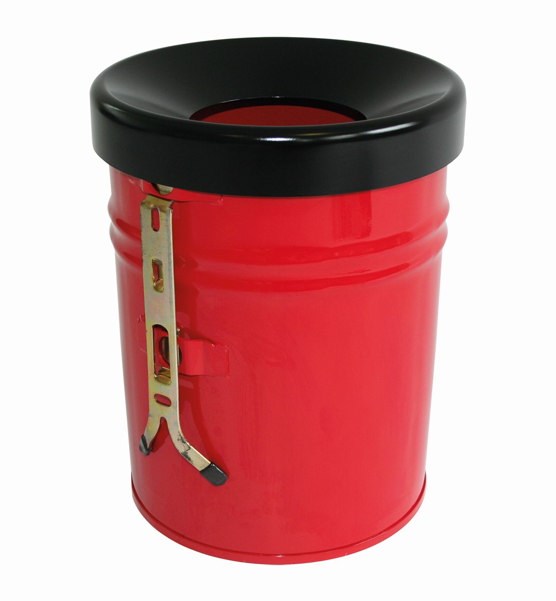 Poubelle antifeu FIRE EX pour fixation murale, 16 l, rouge, partie supérieure noir  ZOOM