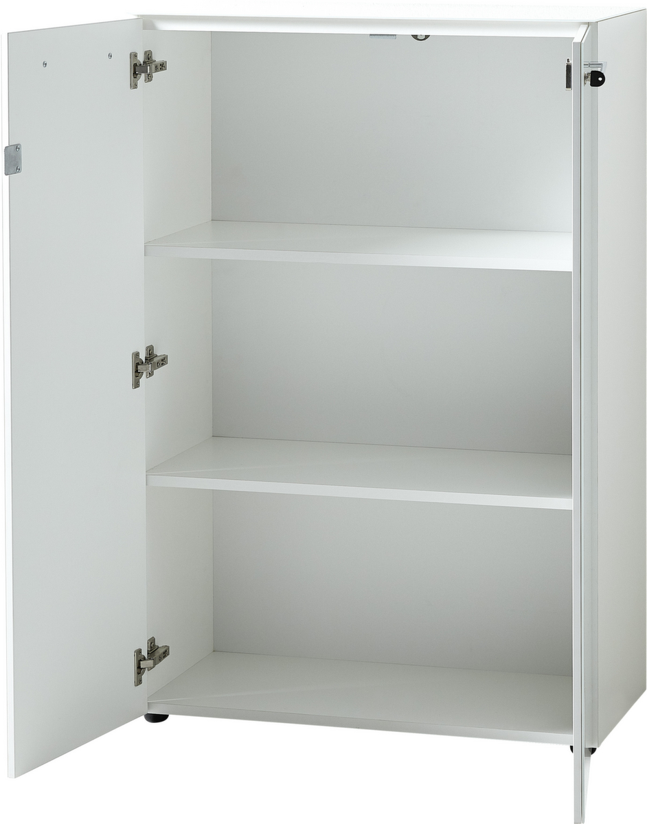 Armoire de classement GW-MONTERIA, 3 hauteurs des classeurs, blanc/blanc  ZOOM