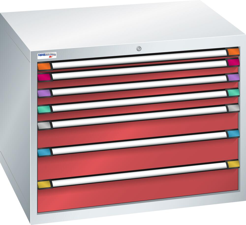 Thurmetall Armoire à tiroirs de 1005 mm de large, 7 tiroir(s)