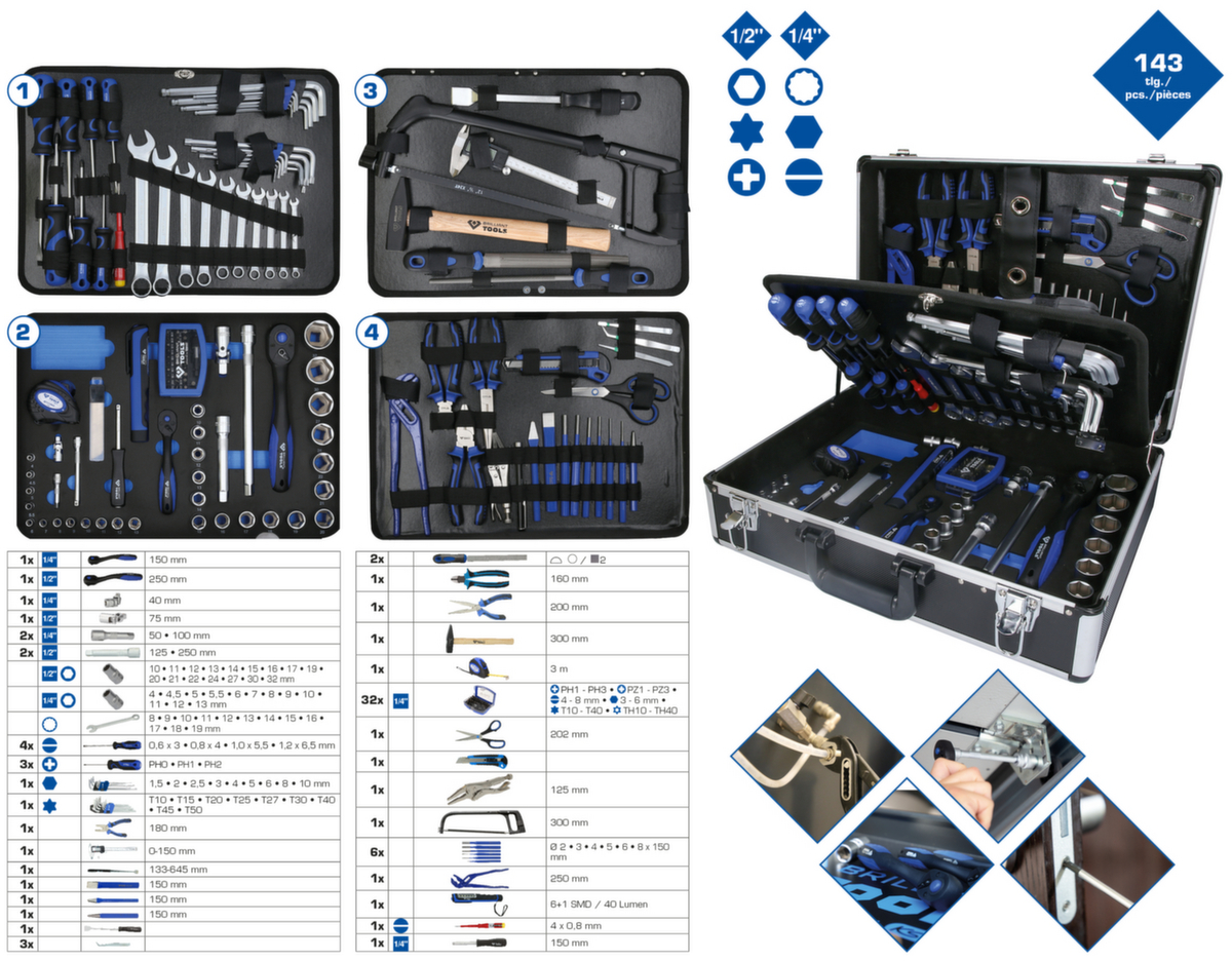 Brilliant Tools Coffret universel  ZOOM