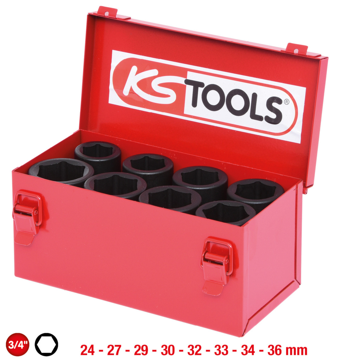 KS Tools Jeu de douilles hexagonales 3/4"  ZOOM