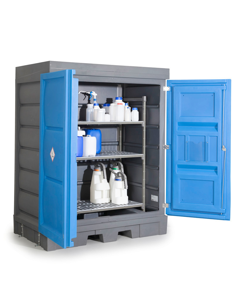 armoire pour produits dangereux Typ D pour bidons, hauteur x largeur x profondeur 1980 x 1560 x 1080 mm  ZOOM