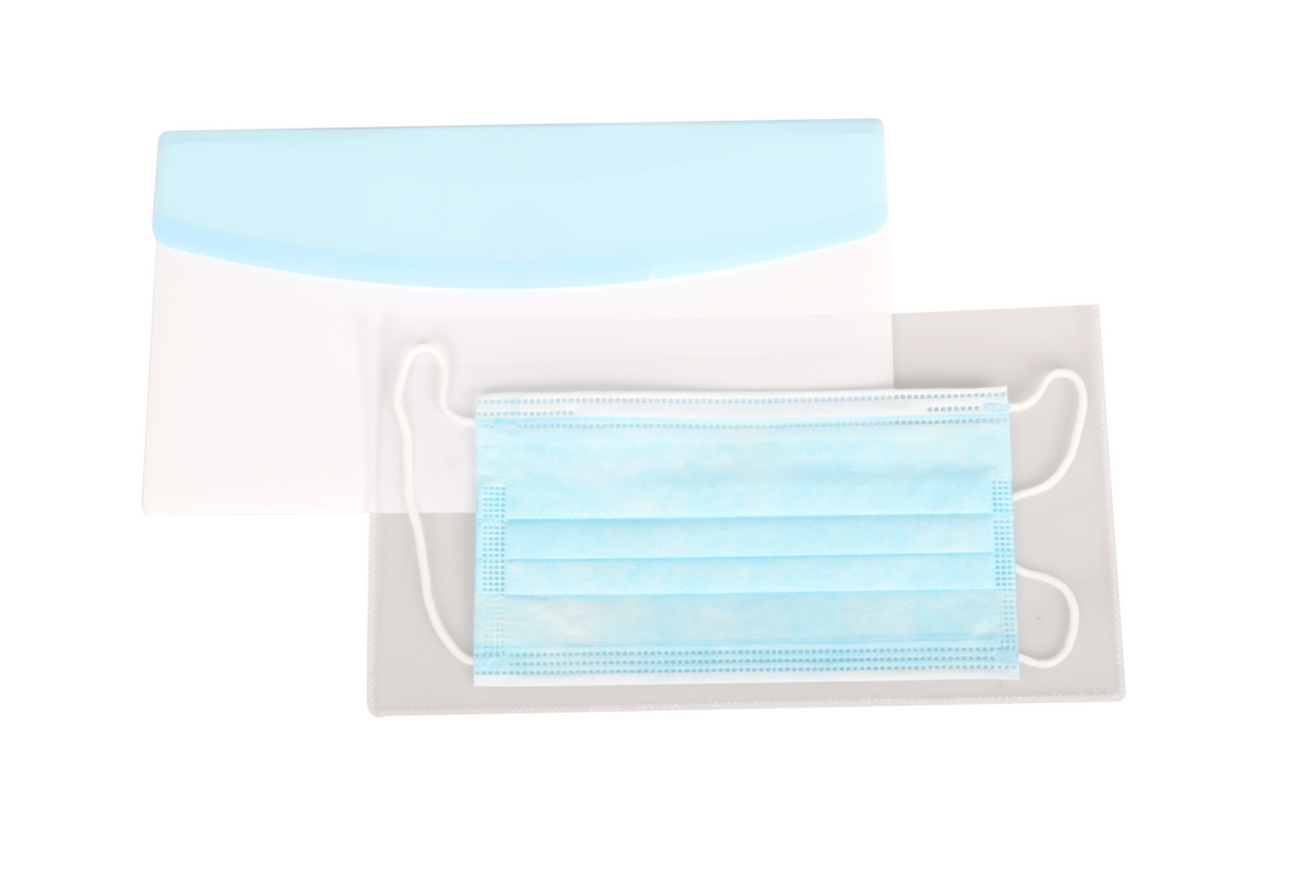 tarifold Pochette de rangement antimicrobienne pour masques, transparent, DIN long  ZOOM