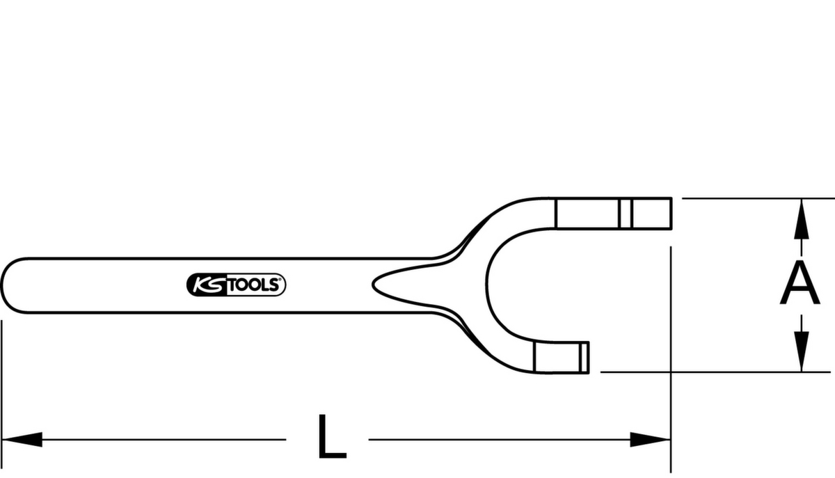 KS Tools Clé à main BRONZEplus Ø 48x80 mm  ZOOM