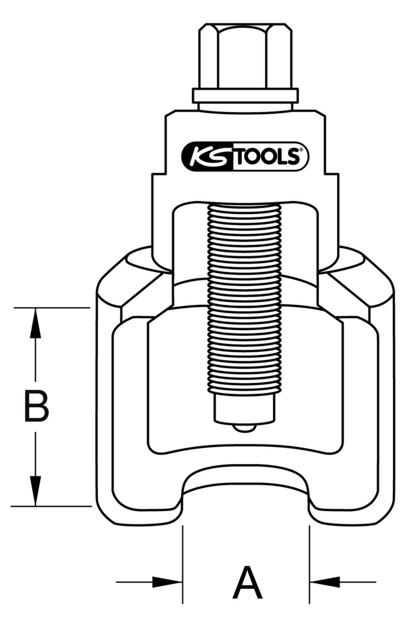 KS Tools Extracteur universel de rotule Vibro-Impact Cloche 32 x 90 mm  ZOOM