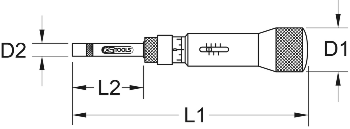 KS Tools Tournevis dynamométrique 1/4" ESD à échelle micrométrique  ZOOM