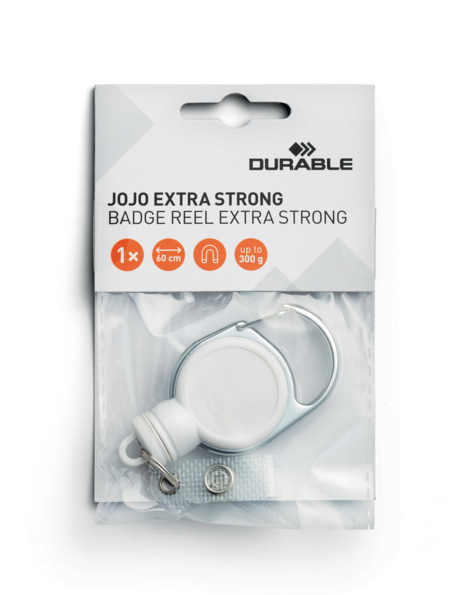 Durable enrouleur EXTRA STRONG pour porte-badge  ZOOM