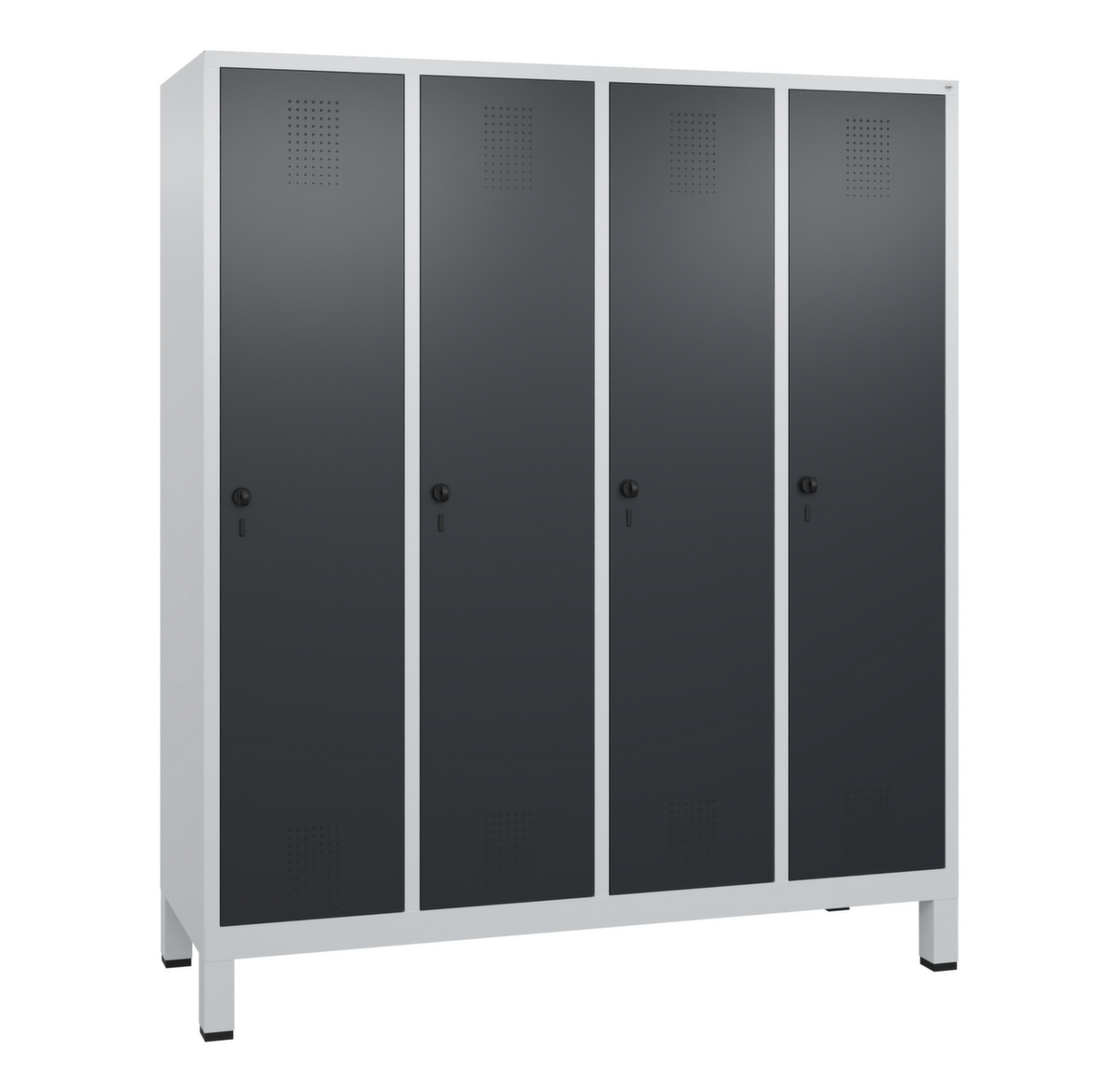 C+P Armoire vestiaire Evolo avec 4 compartiments, largeur de compartiment 400 mm