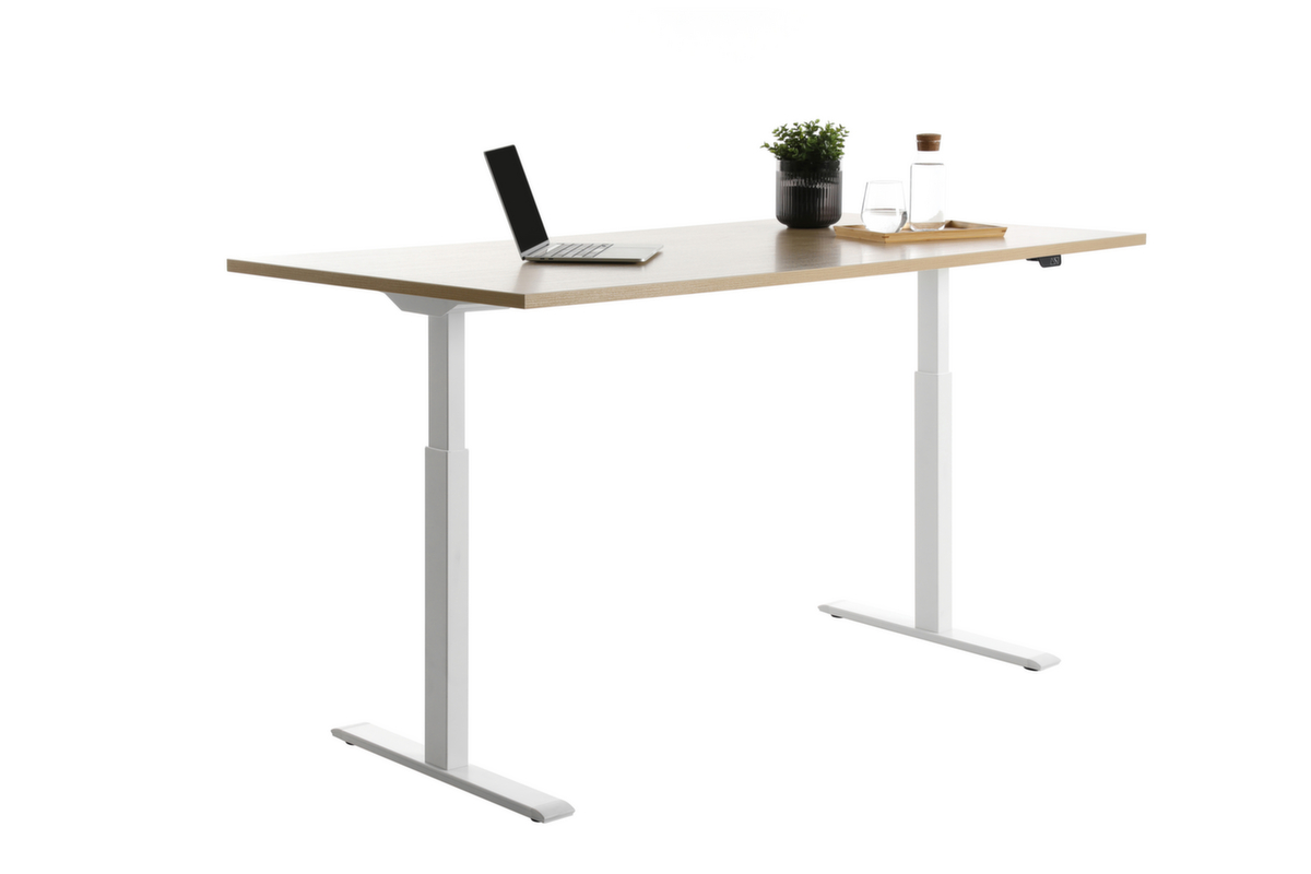 Topstar bureau à hauteur réglable électriquement E-Table Smart avec piètement en T  ZOOM