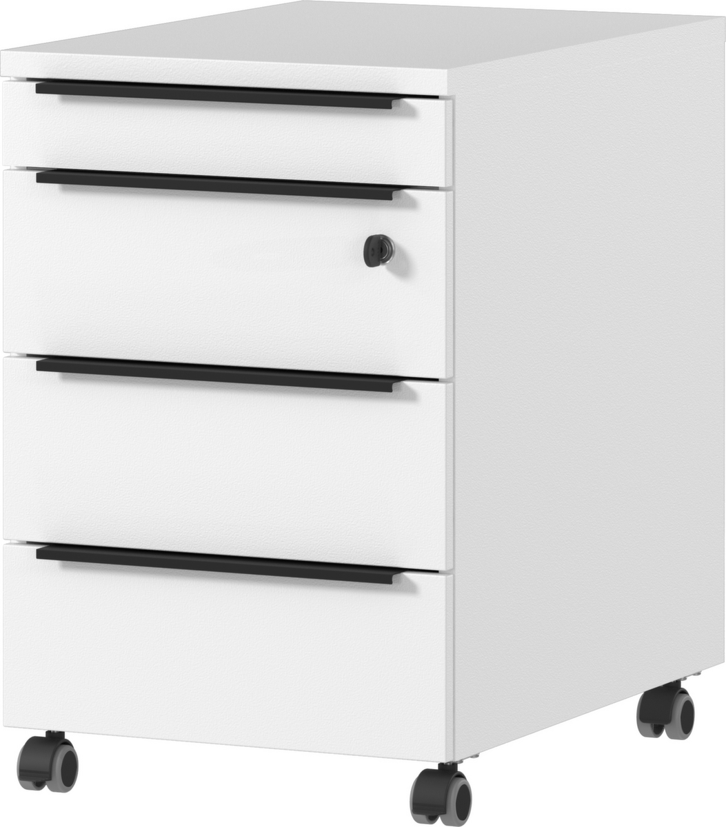 Caisson mobile GW-MAILAND 4376, 3 tiroir(s), blanc/blanc