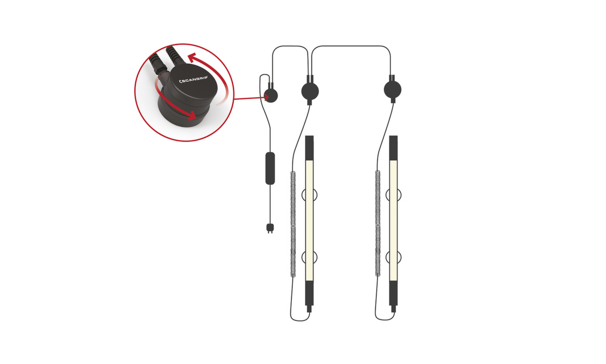 Scangrip Régulateur de luminosité LINE LIGHT pour lampe d’atelier  ZOOM