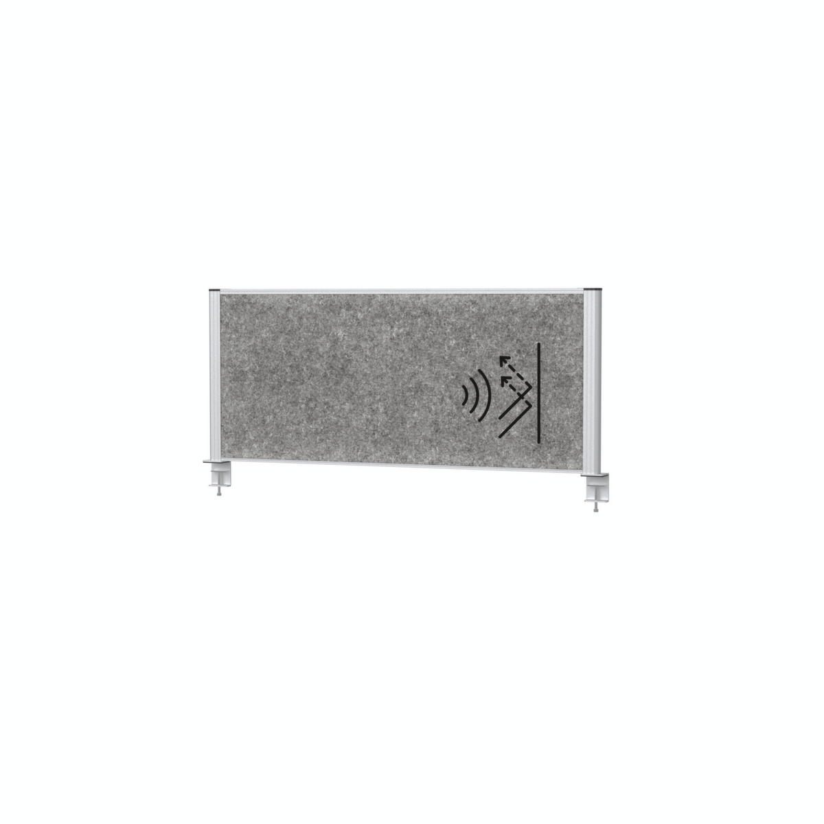 MAUL Cloison de table MAULconnecto, hauteur x largeur 515 x 1200 mm, paroi gris foncé