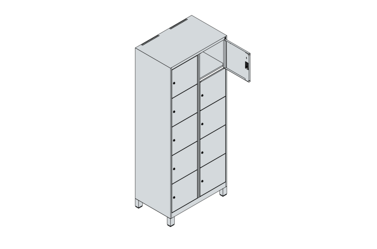 C+P armoire multicases Classic Plus, 10 compartiments  ZOOM