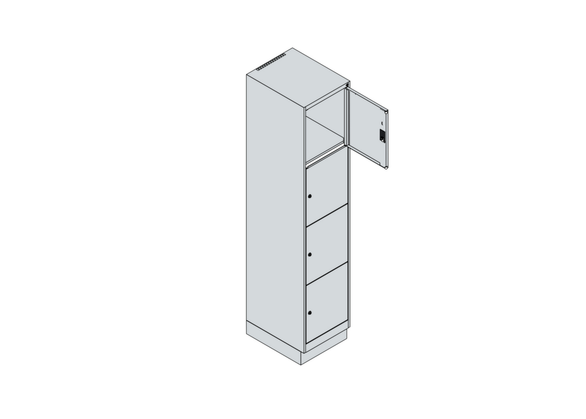 C+P armoire multicases Classic Plus, 4 compartiments  ZOOM