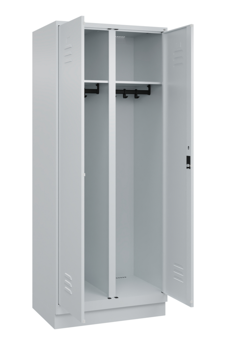 C+P Armoire vestiaire Classic Plus pour une séparation en noir et blanc, largeur de compartiment 400 mm  ZOOM