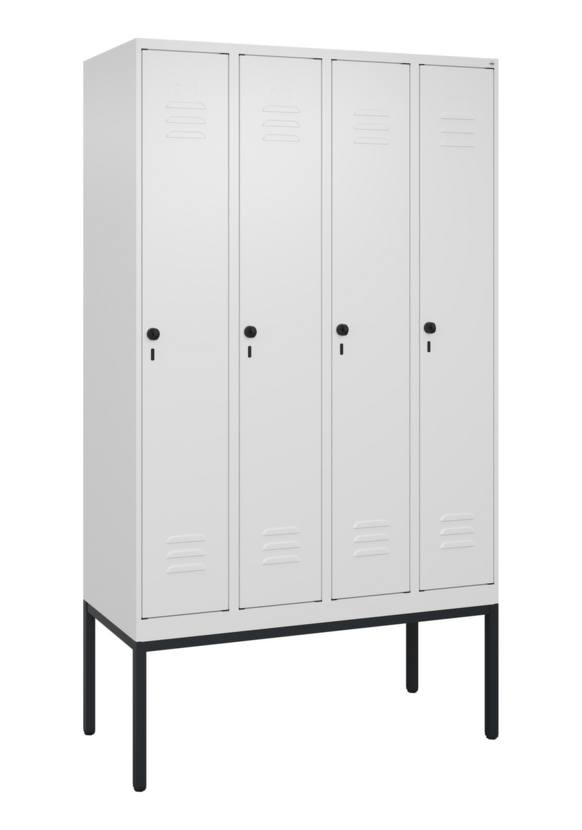 C+P Armoire vestiaire Classic Plus à 4 compartiments, largeur de compartiment 300 mm