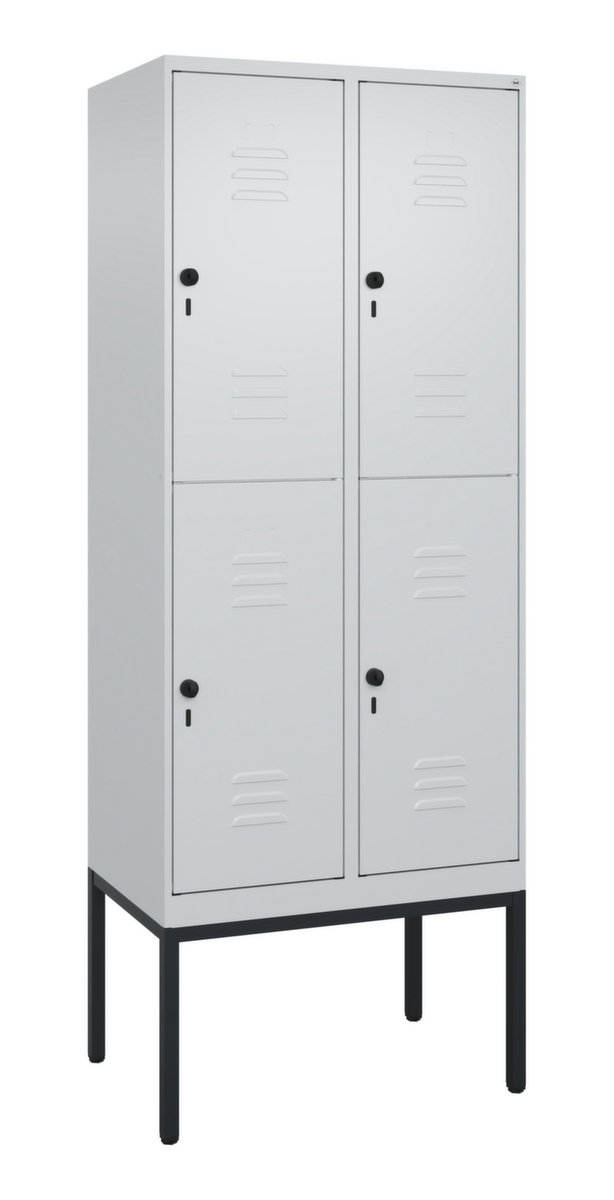 C+P Armoire vestiaire à deux niveaux Classic Plus, largeur de compartiment 400 mm