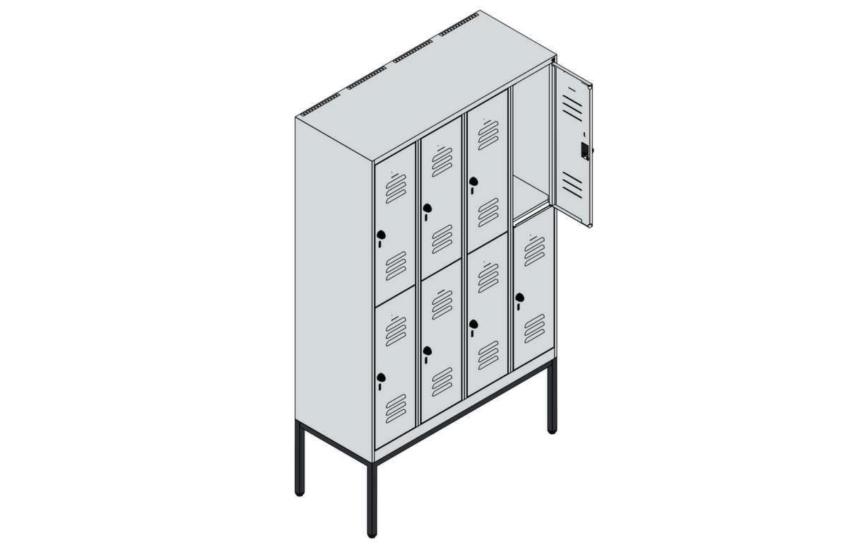 C+P Armoire vestiaire à deux niveaux Classic Plus, largeur de compartiment 300 mm  ZOOM