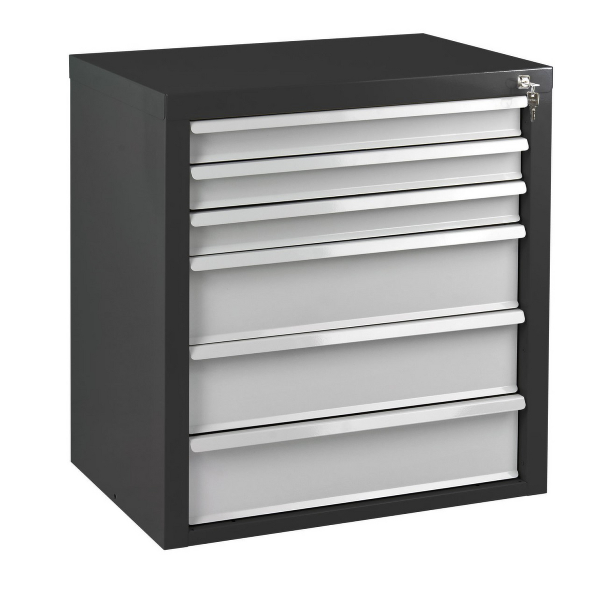 Armoire à tiroirs MAMMUT, 6 tiroir(s), RAL7035 gris clair/RAL7016 gris anthracite