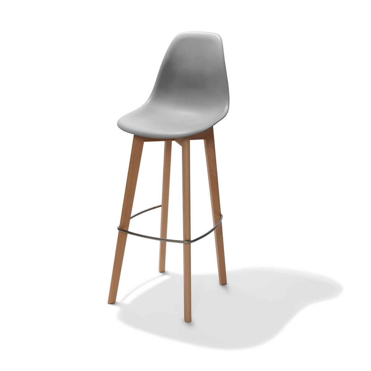 VEBA tabouret de bar Essentials Keeve avec dossier élevé, assise gris  ZOOM