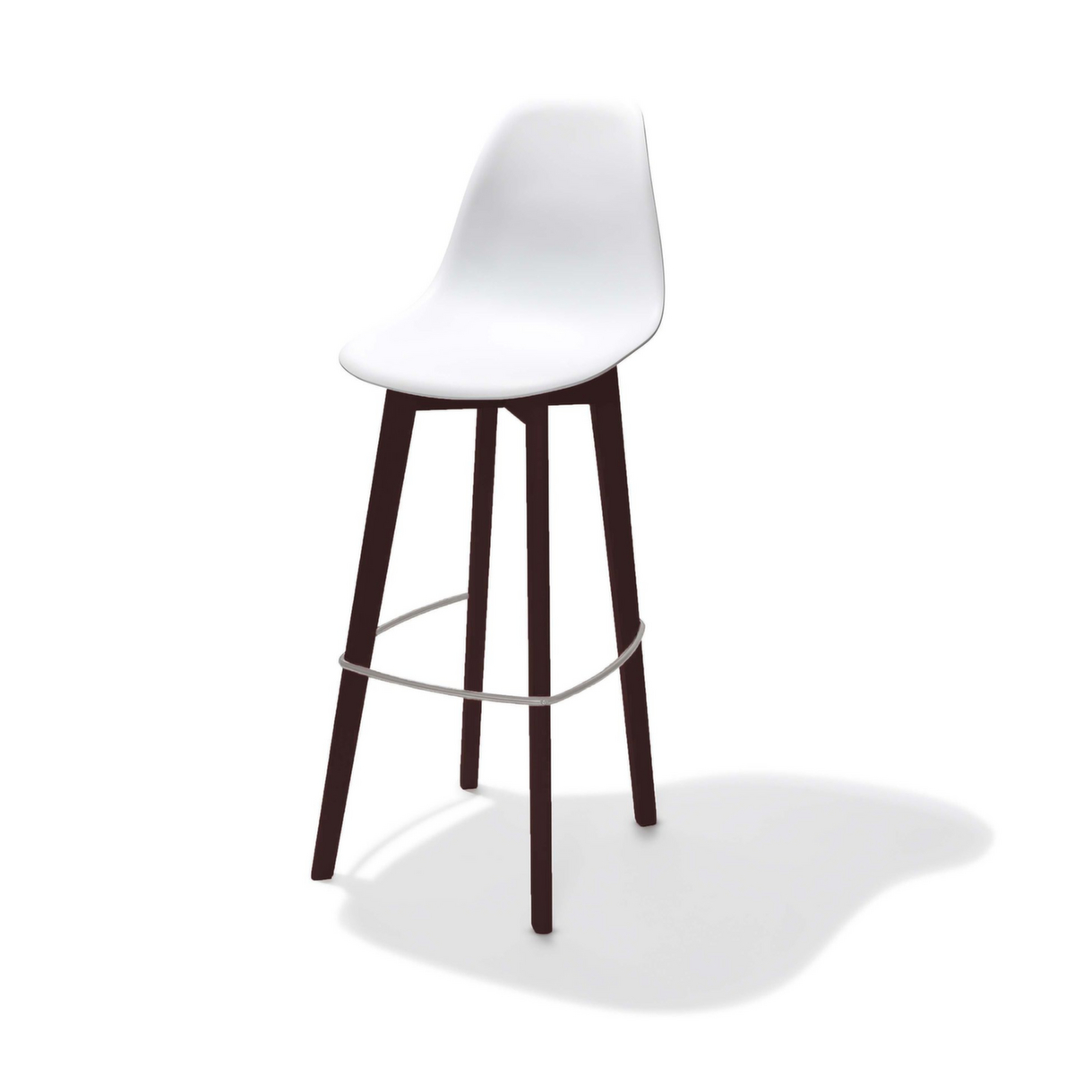 VEBA tabouret de bar Essentials Keeve avec dossier élevé, assise blanc  ZOOM