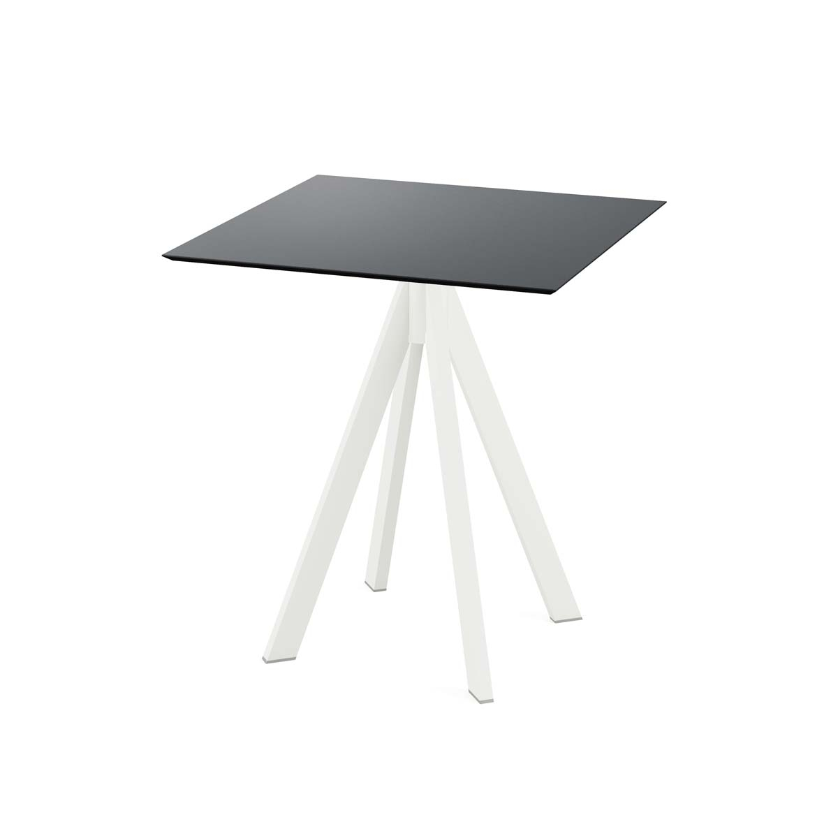 VEBA Table de bistro Essentials Infinity, largeur x profondeur 700 x 700 mm, panneau noir  ZOOM