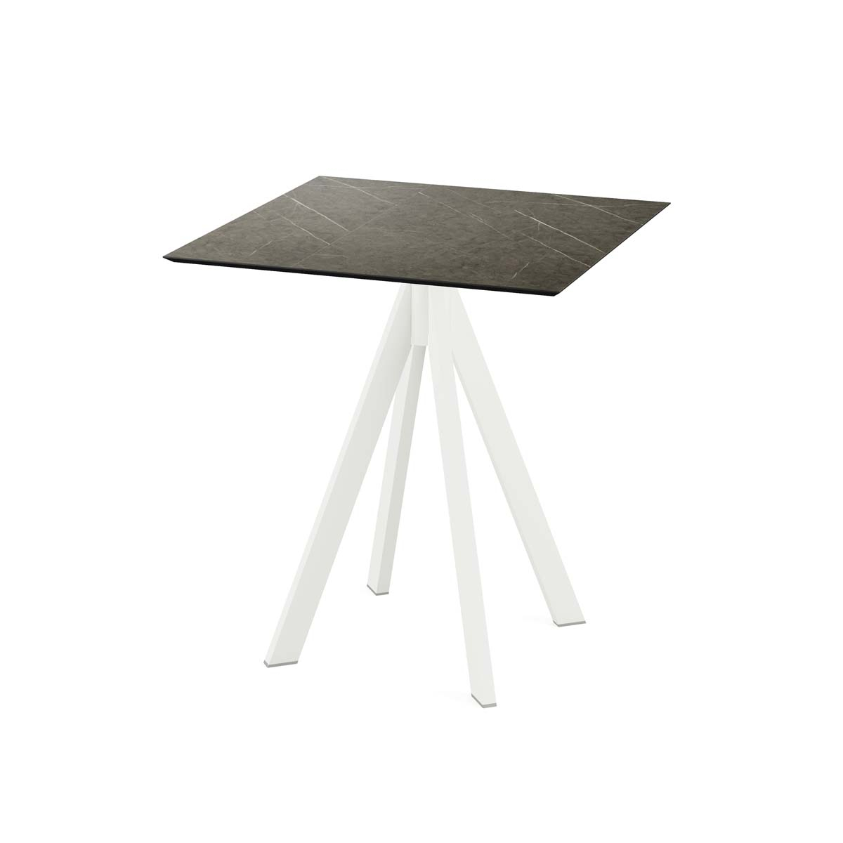 VEBA Table de bistro Essentials Infinity, largeur x profondeur 700 x 700 mm, panneau Midnight Marble  ZOOM