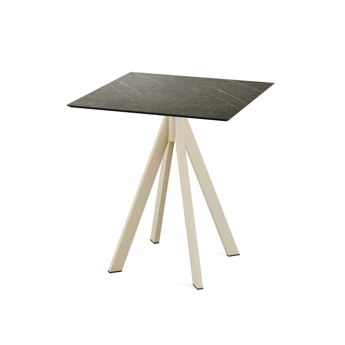 VEBA Table de bistro Essentials Infinity, largeur x profondeur 700 x 700 mm, panneau Midnight Marble  ZOOM