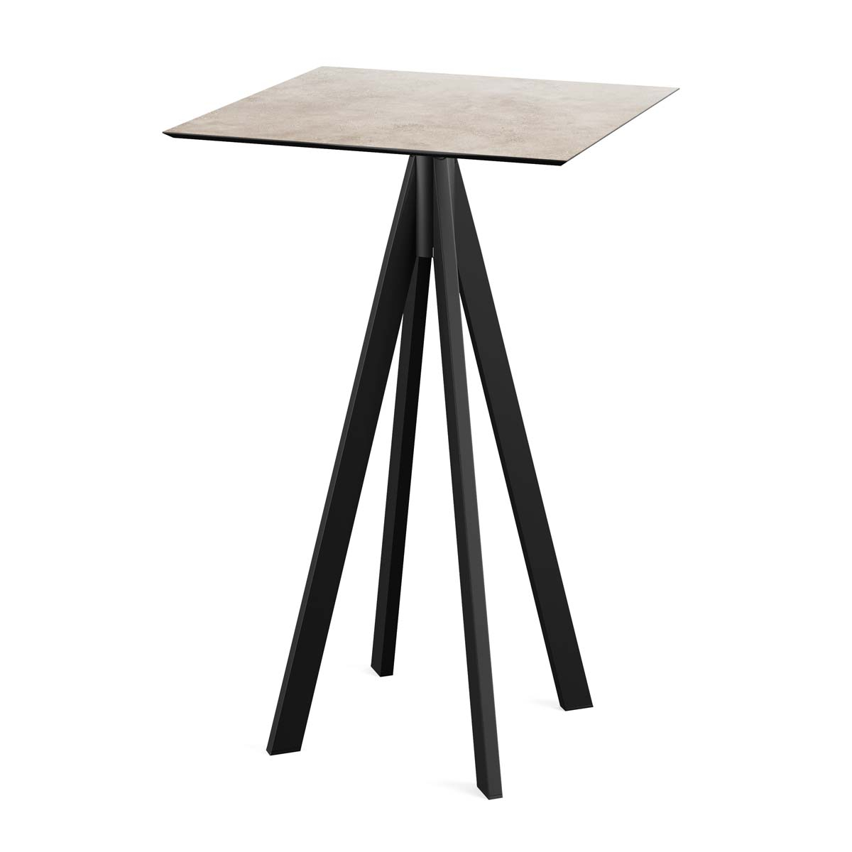 VEBA Table haute Essentials Infinity, largeur x profondeur 700 x 700 mm, panneau Moonstone  ZOOM