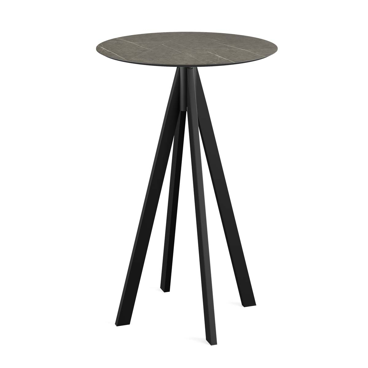 VEBA Table haute Essentials Infinity, Ø 700 mm, panneau Midnight Marble  ZOOM