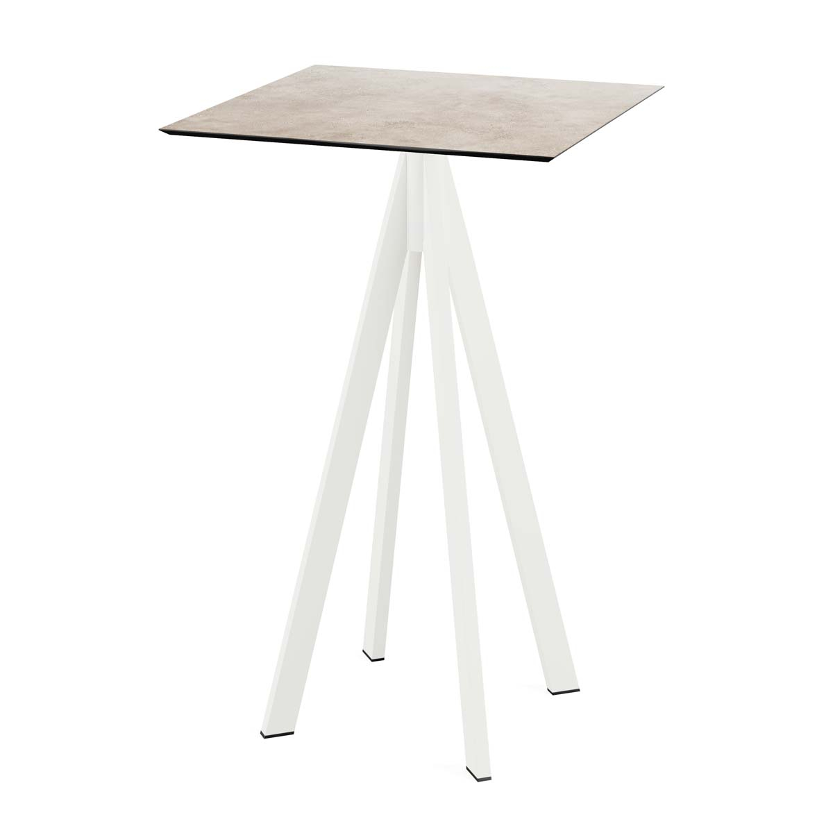 VEBA Table haute Essentials Infinity, largeur x profondeur 700 x 700 mm, panneau Moonstone  ZOOM