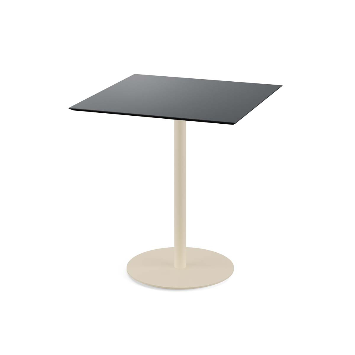 VEBA Table de bistro Essentials Urban, largeur x profondeur 700 x 700 mm, panneau noir  ZOOM