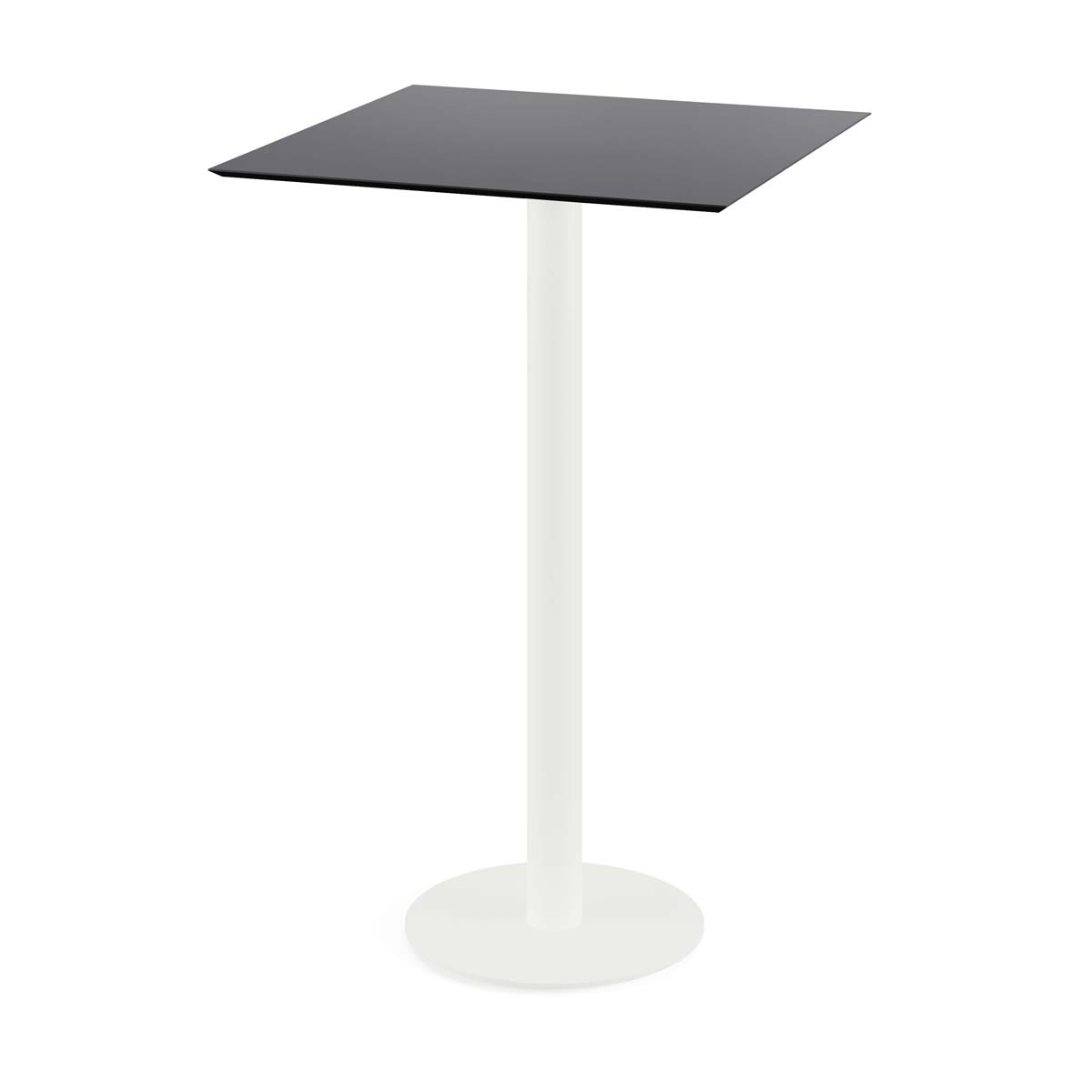 VEBA Table haute Essentials Urban, largeur x profondeur 700 x 700 mm, panneau noir  ZOOM