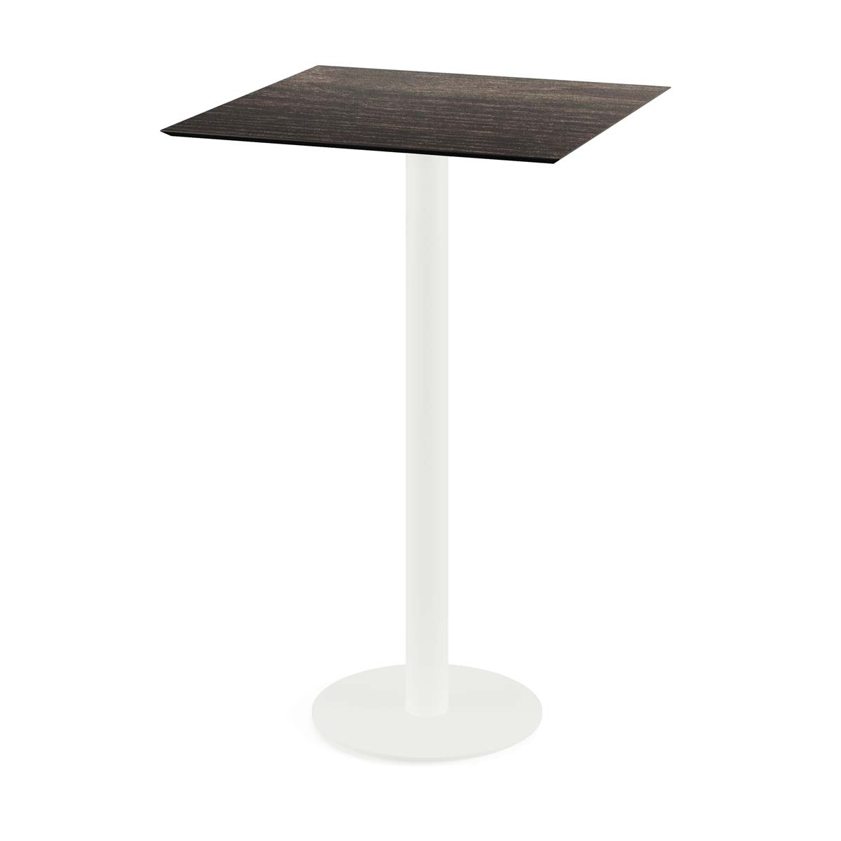 VEBA Table haute Essentials Urban, largeur x profondeur 700 x 700 mm, panneau bois délavé  ZOOM