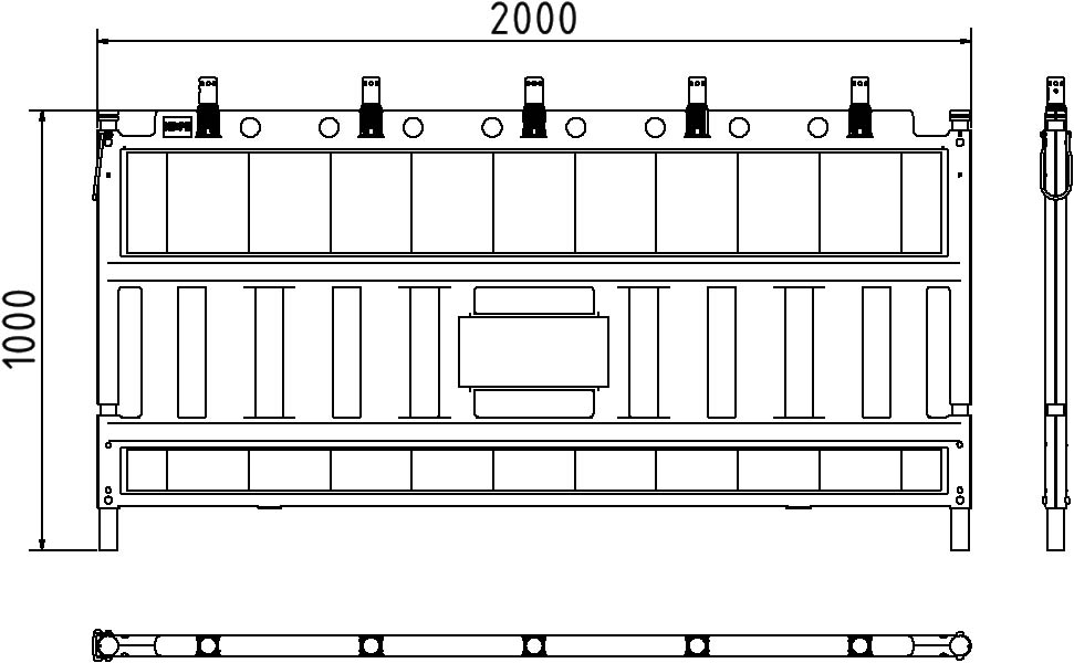 Schake Barrière NOX, hauteur x longueur 1000 x 2000 mm  ZOOM