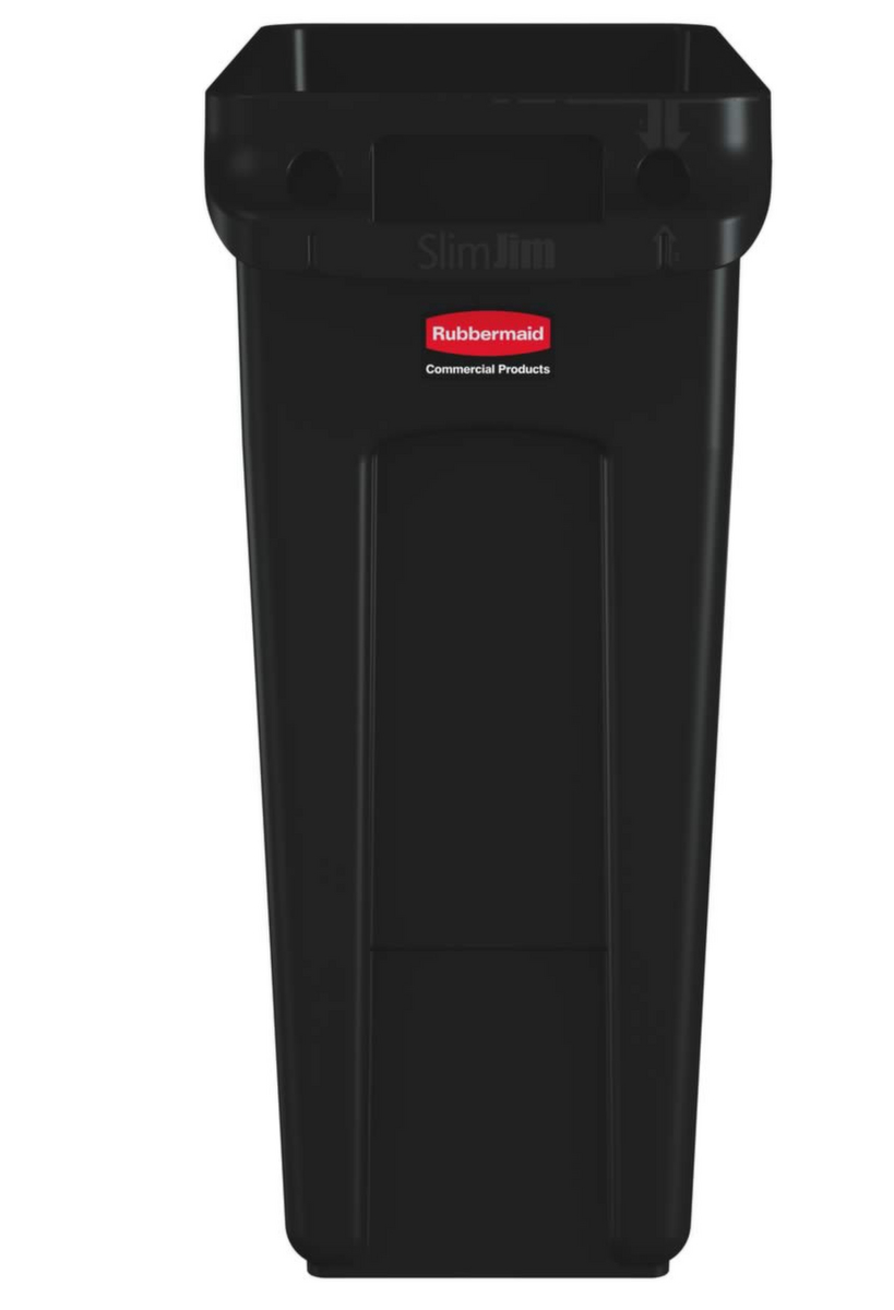 Rubbermaid Collecteur de recyclage Slim Jim® avec conduits d'air, 60 l, noir  ZOOM