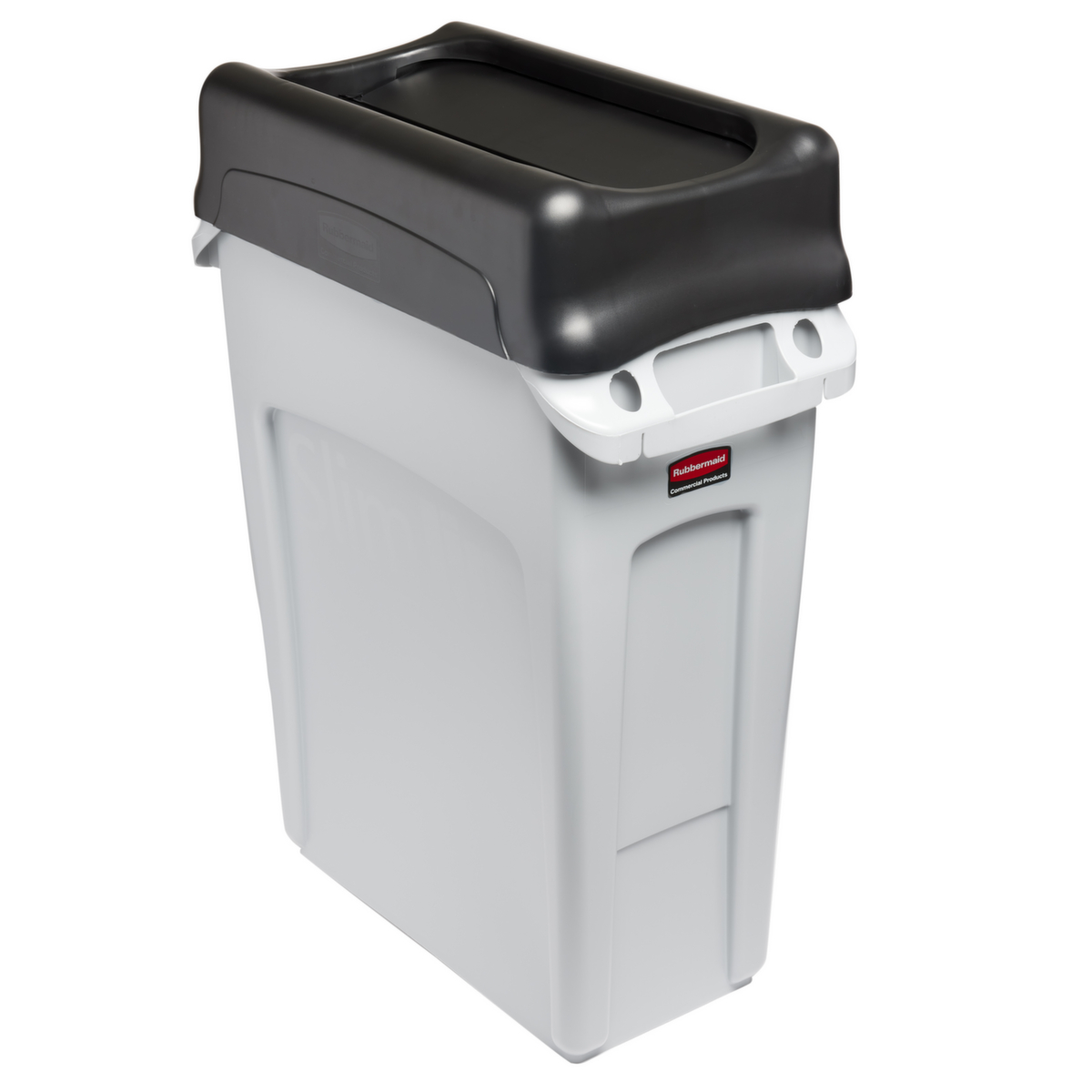 Rubbermaid Couvercle oscillant Slim Jim® pour collecteur de recyclage, noir  ZOOM