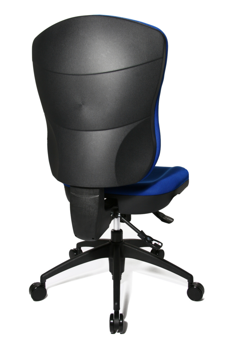 Topstar Siège de bureau pivotant avec assise galbée et capitonnage très épais, bleu  ZOOM