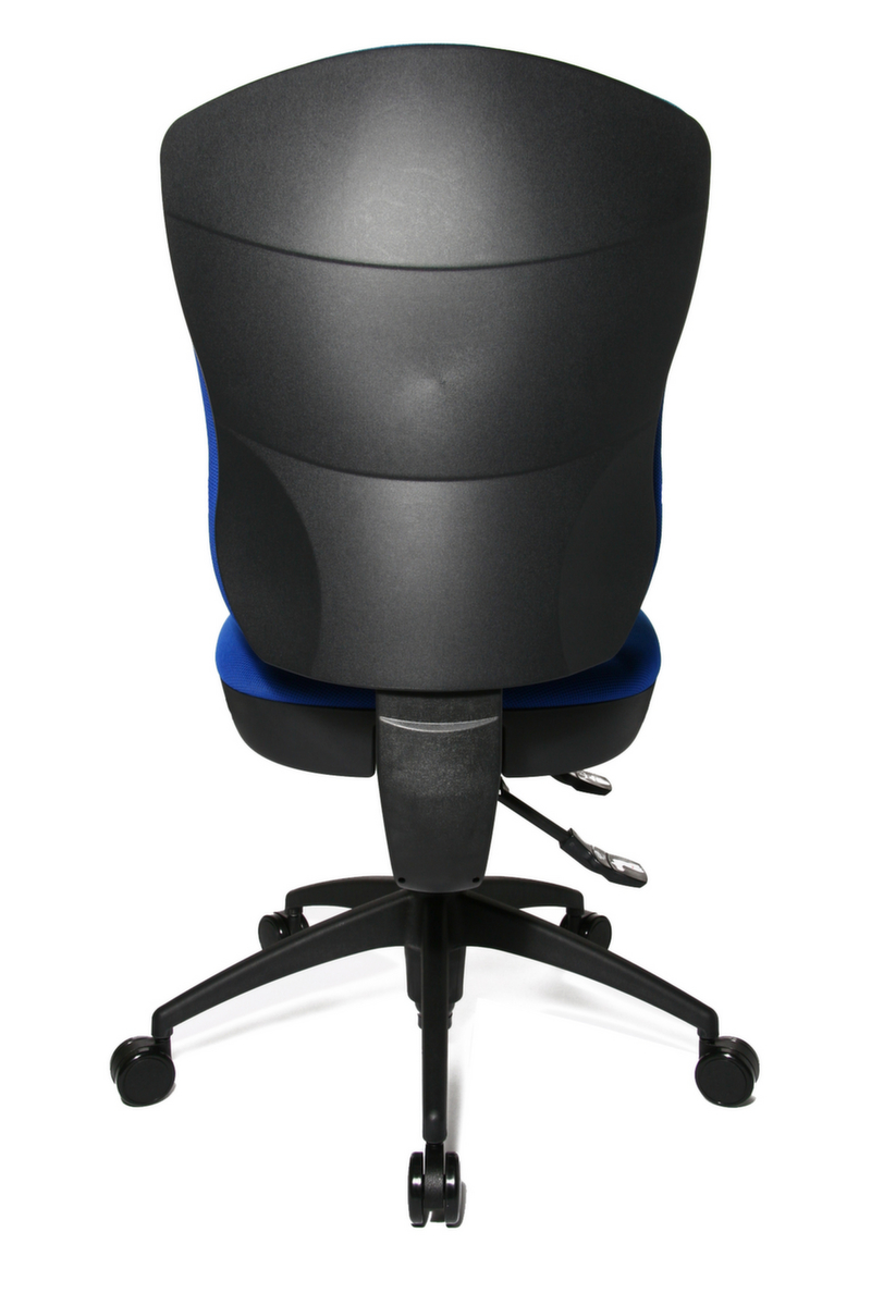 Topstar Siège de bureau pivotant avec assise galbée et capitonnage très épais, bleu  ZOOM