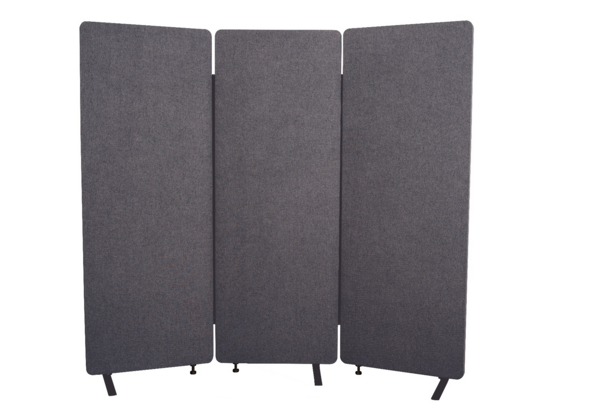 UDOBÄR kit pour cloison acoustique démontable RECLAIM, hauteur x largeur 1680 x 1830 mm, paroi gris ardoise  ZOOM